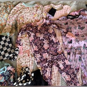 Kids Pajamas Pajama Set - Purple Star Pattern